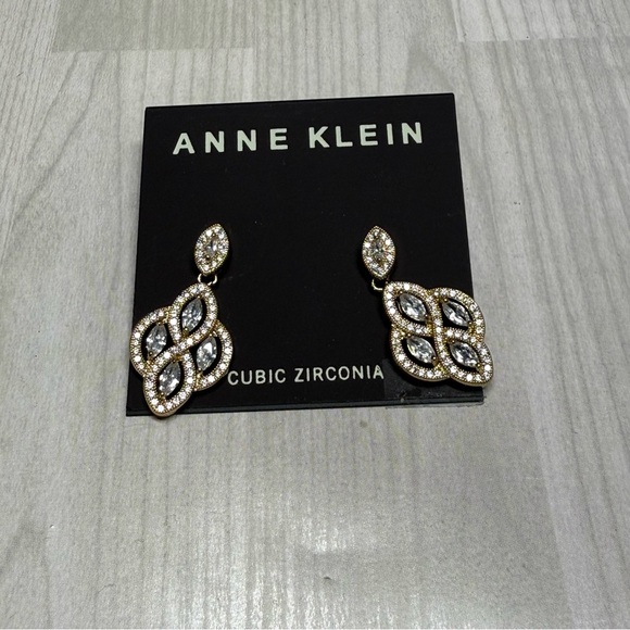 Anne Klein & Napier Bundle Gold and Silver Geometric Drop Earrings - Picture 1 of 5